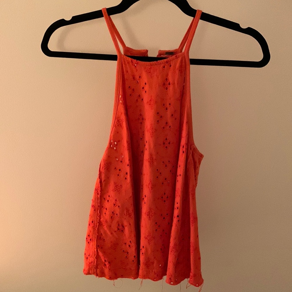 Orange loose tank- small Free People